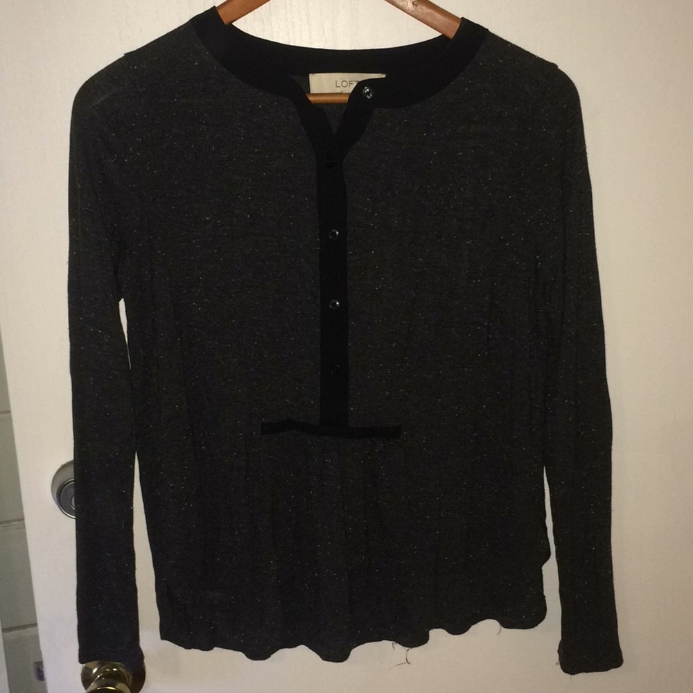 Loft top in XS in black and gray